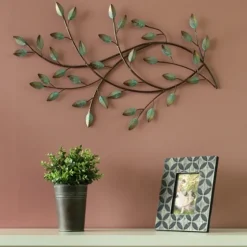 Patina Blowing Leaves Metal Wall Plaque-Kirkland's Home Sale