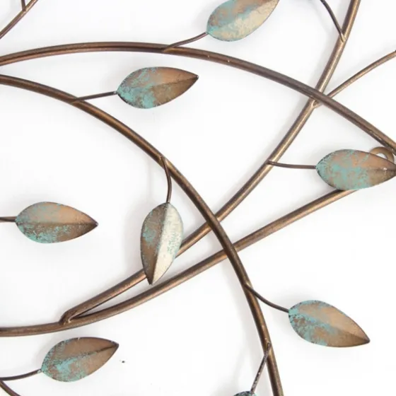 Patina Blowing Leaves Metal Wall Plaque-Kirkland's Home Sale