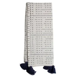 Patterned Handwoven Throw With Tassels-Kirkland's Home Sale