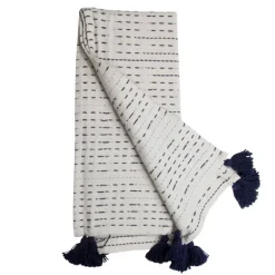 Patterned Handwoven Throw With Tassels-Kirkland's Home Sale