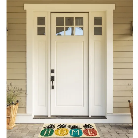 Patterned Pineapples Home Coir Doormat-Kirkland's Home Flash Sale