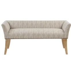 Patterned Short Wingback Upholstered Bench-Kirkland's Home Best Sale
