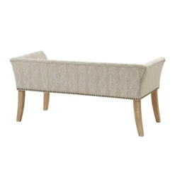 Patterned Short Wingback Upholstered Bench-Kirkland's Home Best Sale