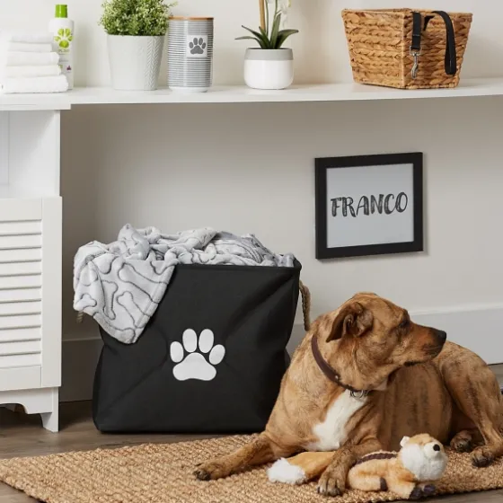 Paw Print Rectangle Pet Basket-Kirkland's Home Online