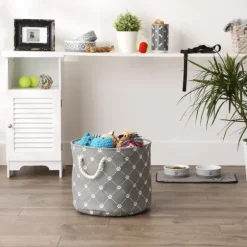 Paw Trellis Round Basket, 15 In.-Kirkland's Home Clearance