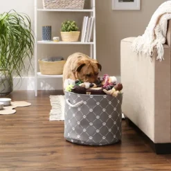 Paw Trellis Round Basket, 15 In.-Kirkland's Home Clearance