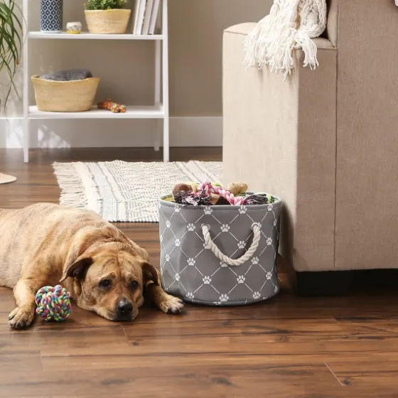 Paw Trellis Round Basket, 12 In.-Kirkland's Home Hot