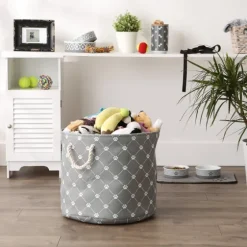 Paw Trellis Round Basket, 18 In.-Kirkland's Home Clearance