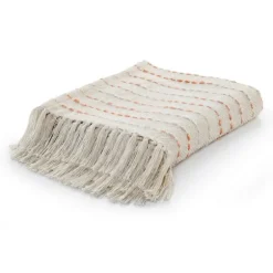 Peach Shimmer Stripe Woven Throw-Kirkland's Home Flash Sale