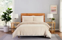 Peach Textured 3-Pc. Queen Duvet Set-Kirkland's Home Clearance