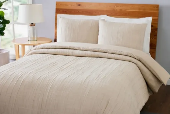 Peach Textured 3-Pc. Queen Duvet Set-Kirkland's Home Clearance
