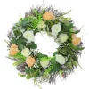 Peachy Roses And Baby'S Breath Wreath-Kirkland's Home Shop