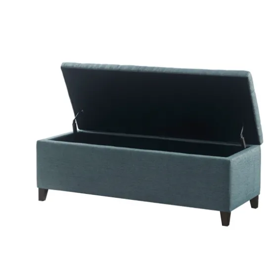 Peacock Button Tufted Storage Bench-Kirkland's Home Discount