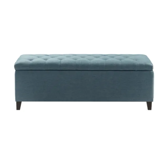 Peacock Button Tufted Storage Bench-Kirkland's Home Discount