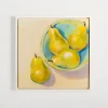 Pears In A Turquoise Bowl Framed Canvas Art Print-Kirkland's Home Clearance