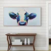 Peek A Moo Natural Wood Framed Art Print-Kirkland's Home Shop