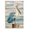 Pelican On Shiplap Canvas Art Print-Kirkland's Home Store