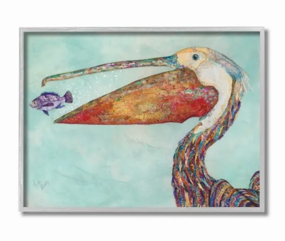 Pelican'S Lost Supper Fish Framed Wall Plaque-Kirkland's Home Clearance