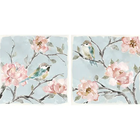 Perched By Pinks Giclee Canvas Prints, Set Of 2-Kirkland's Home Discount