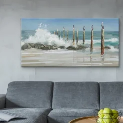 Perched By The Sea Canvas Art Print-Kirkland's Home Clearance