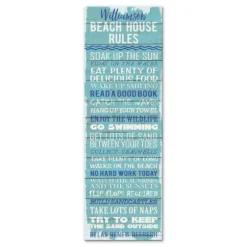 Personalized Beach House Rules Canvas Wall Plaque-Kirkland's Home Outlet