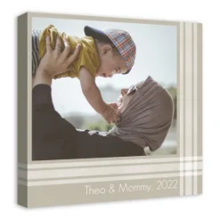 Personalized Beige Plaid Photo Upload Canvas Art-Kirkland's Home New