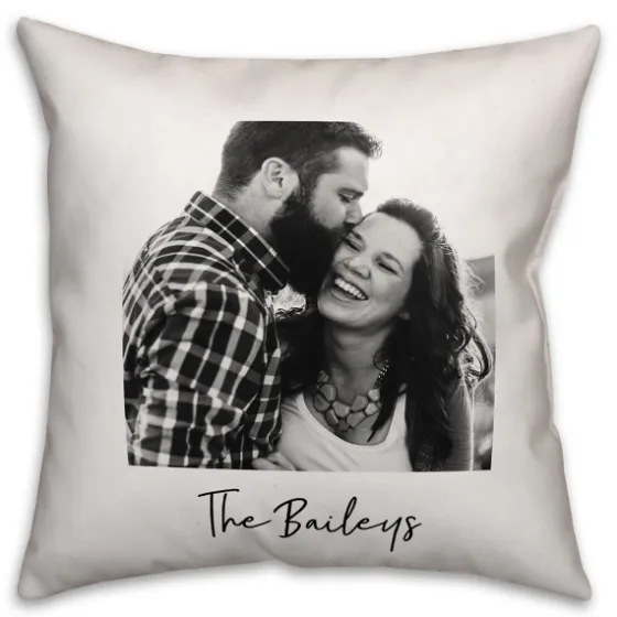 Personalized Black And White Pillow-Kirkland's Home Sale
