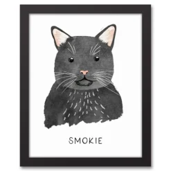 Personalized Black Cat Canvas Wall Plaque-Kirkland's Home Online