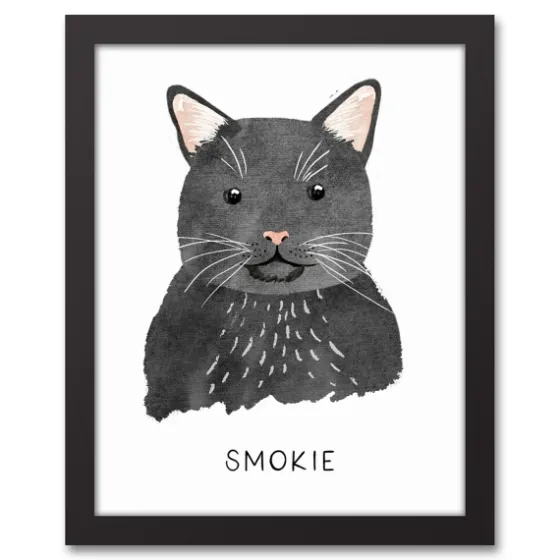 Personalized Black Cat Canvas Wall Plaque-Kirkland's Home Online