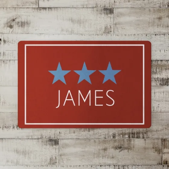 Personalized Blue Stars Floor Mat-Kirkland's Home New