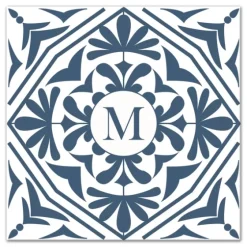 Personalized Blue Tile Monogram Wall Plaque-Kirkland's Home Fashion