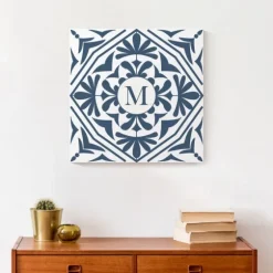 Personalized Blue Tile Monogram Wall Plaque-Kirkland's Home Fashion