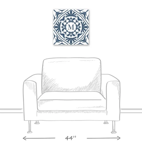 Personalized Blue Tile Monogram Wall Plaque-Kirkland's Home Fashion