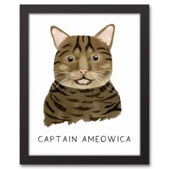 Personalized Brown Tabby Cat Canvas Wall Plaque-Kirkland's Home Cheap