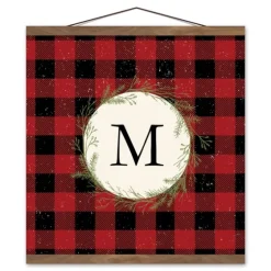 Personalized Buffalo Check Monogram Wall Hanging-Kirkland's Home Fashion