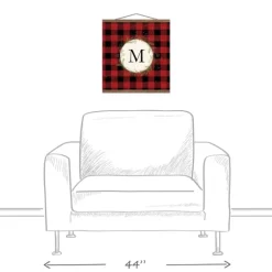Personalized Buffalo Check Monogram Wall Hanging-Kirkland's Home Fashion