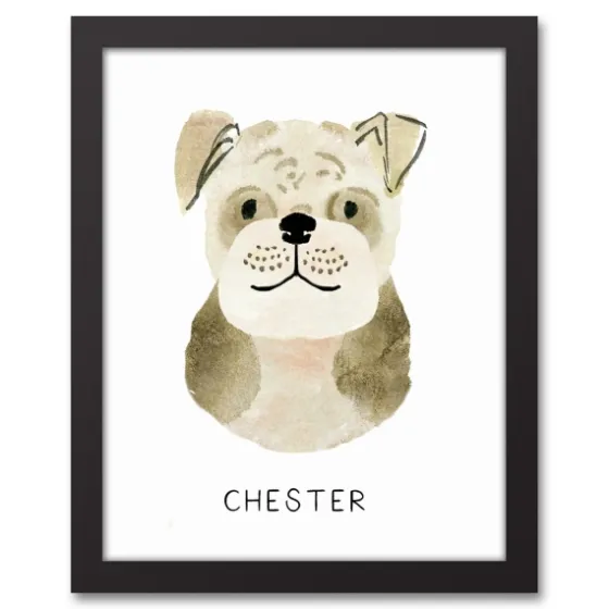 Personalized Bulldog Canvas Wall Plaque-Kirkland's Home Sale