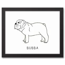 Personalized Bulldog Framed Wall Plaque-Kirkland's Home Online