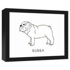 Personalized Bulldog Framed Wall Plaque-Kirkland's Home Online