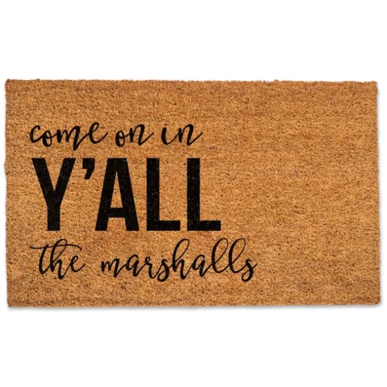 Personalized Come On In Y'All Coir Doormat-Kirkland's Home Discount