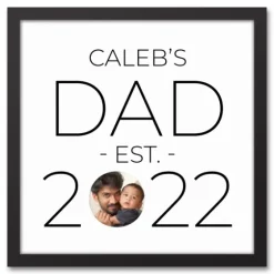 Personalized Dad Established Black Canvas Print-Kirkland's Home Discount