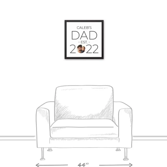 Personalized Dad Established Black Canvas Print-Kirkland's Home Discount