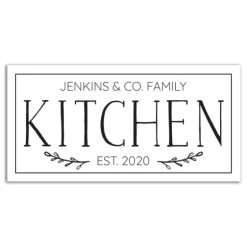 Personalized Family Kitchen Co. Canvas Wall Plaque-Kirkland's Home Online