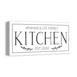 Personalized Family Kitchen Co. Canvas Wall Plaque-Kirkland's Home Online
