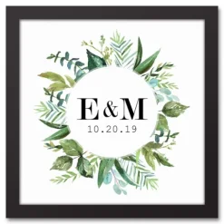 Personalized Framed Monogram Leaves Wall Plaque-Kirkland's Home Online