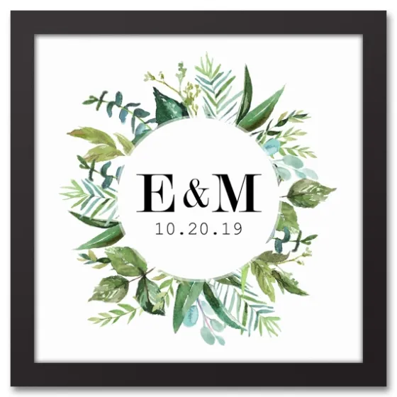 Personalized Framed Monogram Leaves Wall Plaque-Kirkland's Home Online