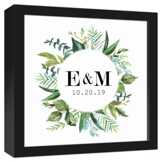 Personalized Framed Monogram Leaves Wall Plaque-Kirkland's Home Online