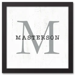 Personalized Framed Monogram Canvas Wall Plaque-Kirkland's Home Store