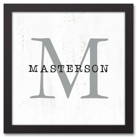 Personalized Framed Monogram Canvas Wall Plaque-Kirkland's Home Store