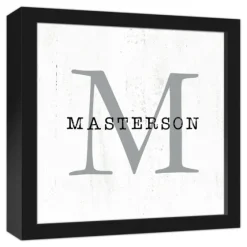 Personalized Framed Monogram Canvas Wall Plaque-Kirkland's Home Store
